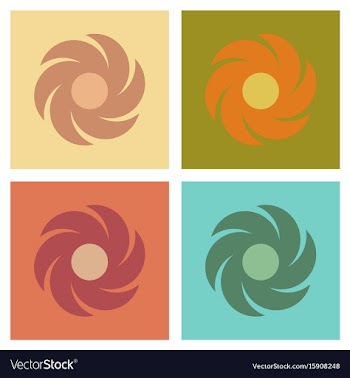 Assembly flat icons nature weather vane vector image
