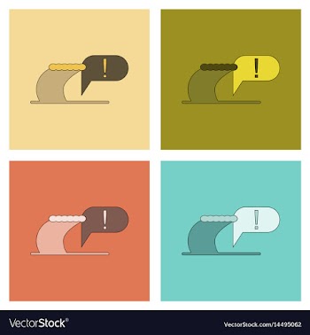 Assembly flat icons ocean tsunami vector image