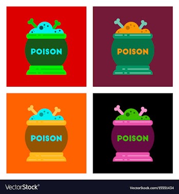 Assembly flat icons of potion cauldron vector image
