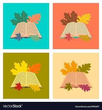 Assembly flat icons open book leaves vector image