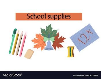 Assembly flat icons pencil eraser pen vector image