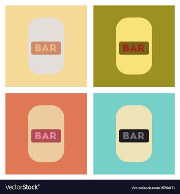 Assembly flat icons poker bar sign vector image