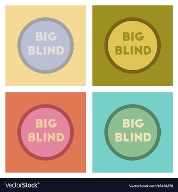 Assembly flat icons poker big blind vector image
