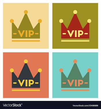 Assembly flat icons poker crown royal vector image