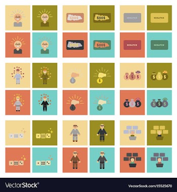 Assembly flat icons poker game vector image