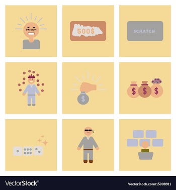 Assembly flat icons poker game vector image