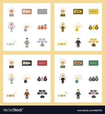 Assembly flat icons poker game vector image