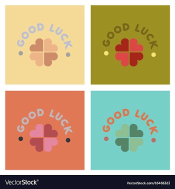 Assembly flat icons poker good luck clover vector image