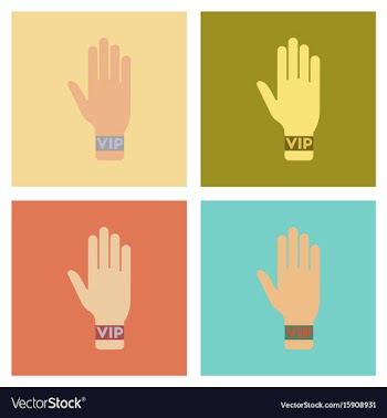 Assembly flat icons poker hand vip vector image