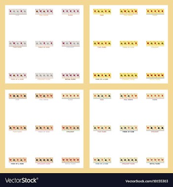 Assembly flat icons poker Hands vector image