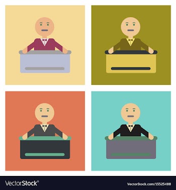 Assembly flat icons poker man player vector image