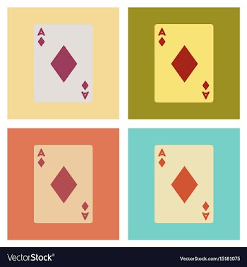 Assembly flat icons poker playing cards vector image