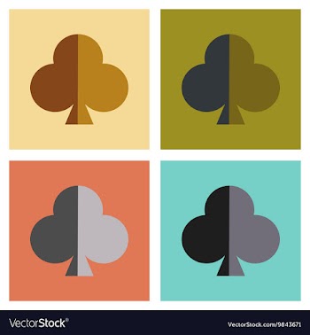 Assembly flat icons poker playing cards vector image