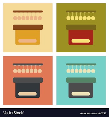 Assembly flat icons poker pub bar vector image
