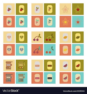 Assembly flat icons poker symbols vector image