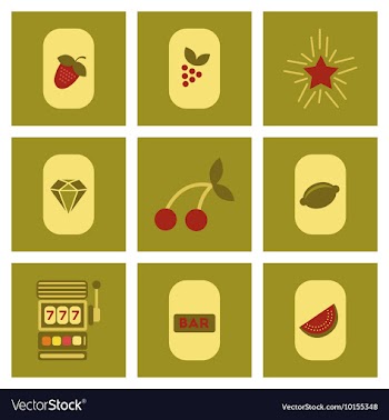 Assembly flat icons poker symbols vector image