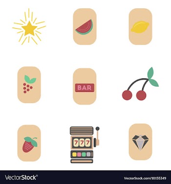 Assembly flat icons poker symbols vector image