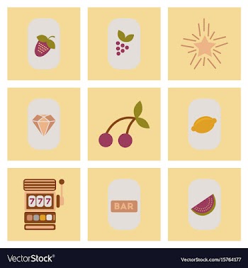 Assembly flat icons poker symbols vector image