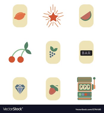 Assembly flat icons poker symbols vector image