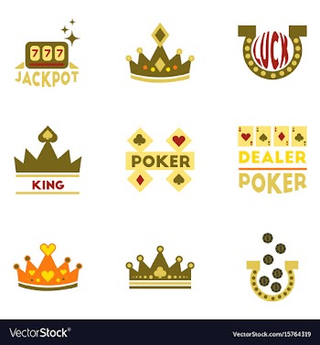 Assembly flat icons poker symbols vector image