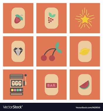 Assembly flat icons poker symbols vector image