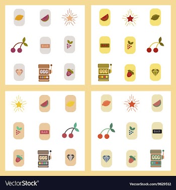 Assembly flat icons poker symbols vector image