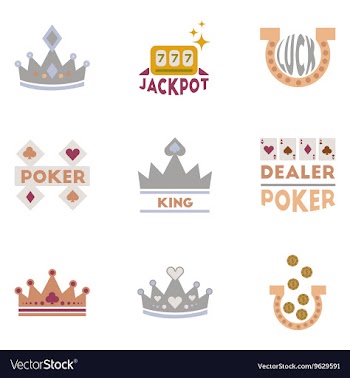 Assembly flat icons poker symbols vector image