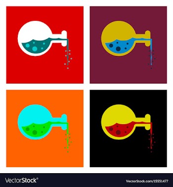 Assembly flat icons potion bottle vector image