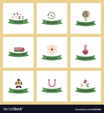 Assembly flat icons rocket geography physics vector image