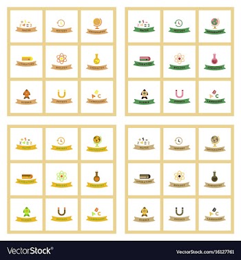 Assembly flat icons rocket geography physics vector image