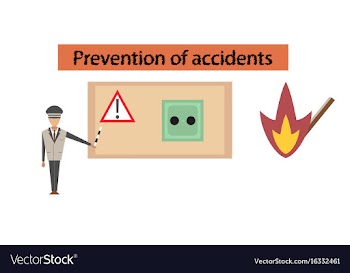 Assembly flat icons safety lessons vector image