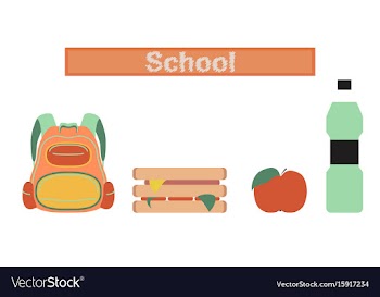 Assembly flat icons sandwich apple water vector image