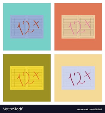 Assembly flat icons school journal vector image