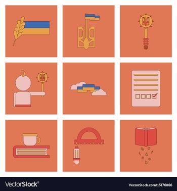 Assembly flat icons school lessons vector image