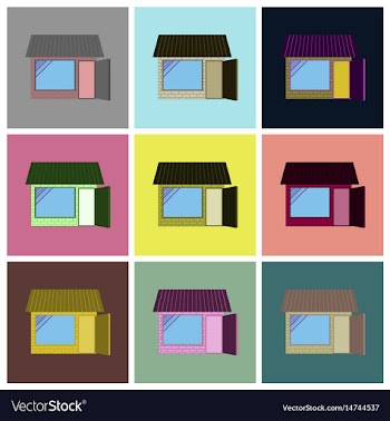 Assembly flat icons shop vector image