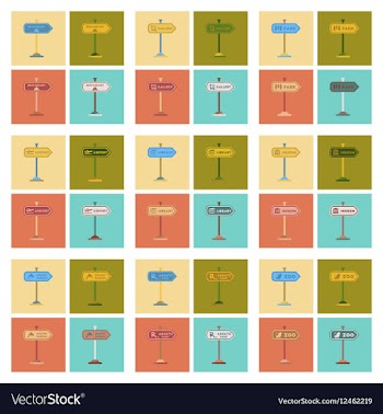 Assembly flat icons sign aquatic Zoo dolphinarium vector image