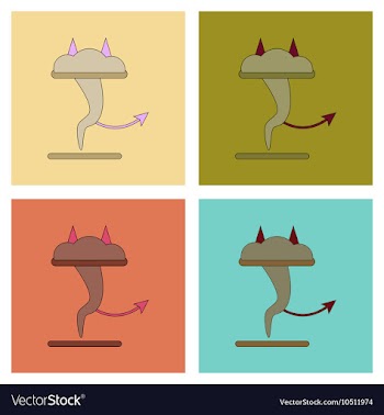 Assembly flat icons tornado devil vector image