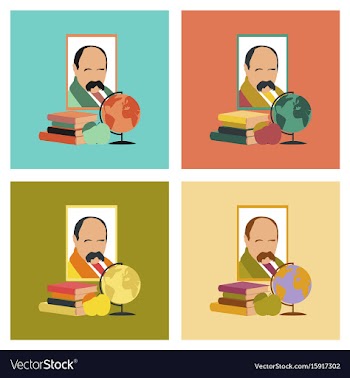 Assembly flat icons ukrainian literature lesson vector image