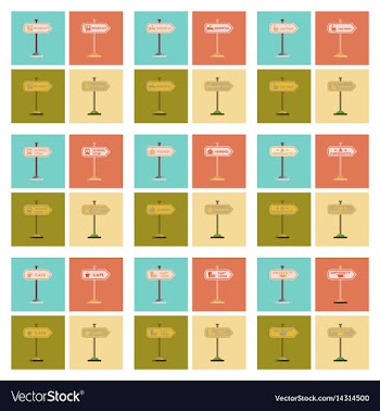 Assembly flat icons university kindergarten school vector image