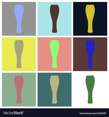 Assembly flat icons women jeans vector image
