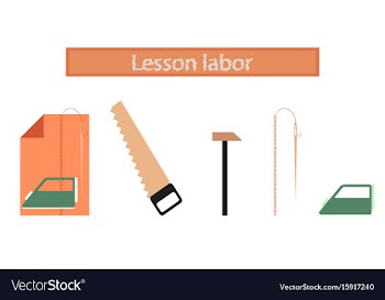 Assembly flat icons work lesson vector image