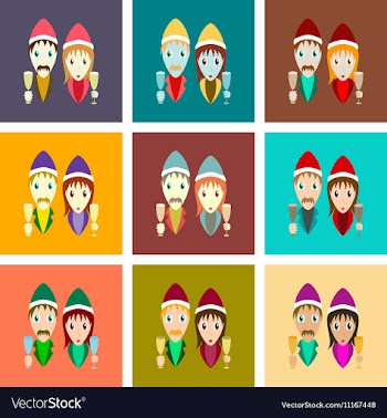 Assembly flat man woman wine glasses vector image