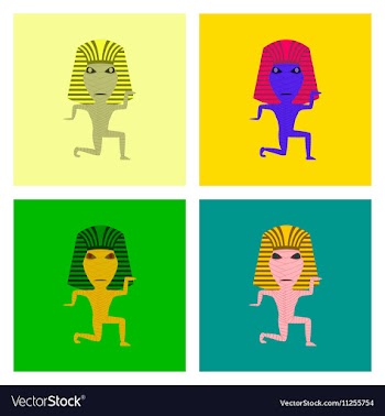 Assembly flat mummy halloween monster vector image
