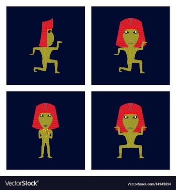 Assembly flat mummy halloween monster vector image