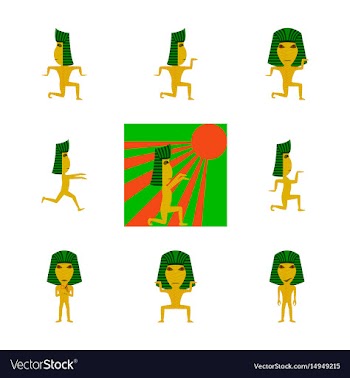 Assembly flat mummy halloween monster vector image