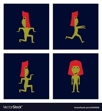 Assembly flat mummy halloween monster vector image