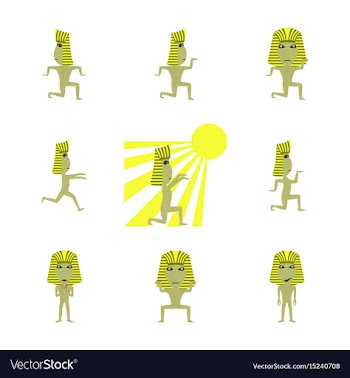 Assembly flat mummy halloween monster vector image