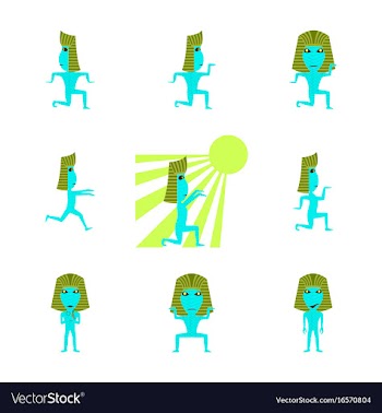 Assembly flat mummy halloween monster vector image
