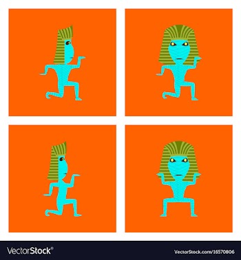Assembly flat mummy halloween monster vector image