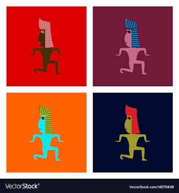 Assembly flat mummy halloween monster vector image